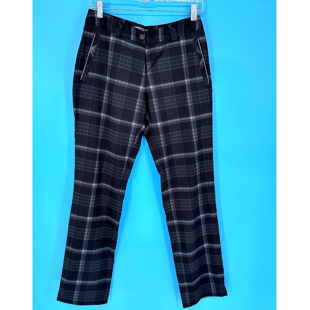 Nike Golf Tour Performance Dri-Fit Plaid Pants Women's 4‎ Sports Preppy